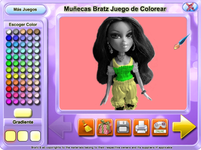 Free Download Muñecas Bratz Juego de Colorear Screenshot 1