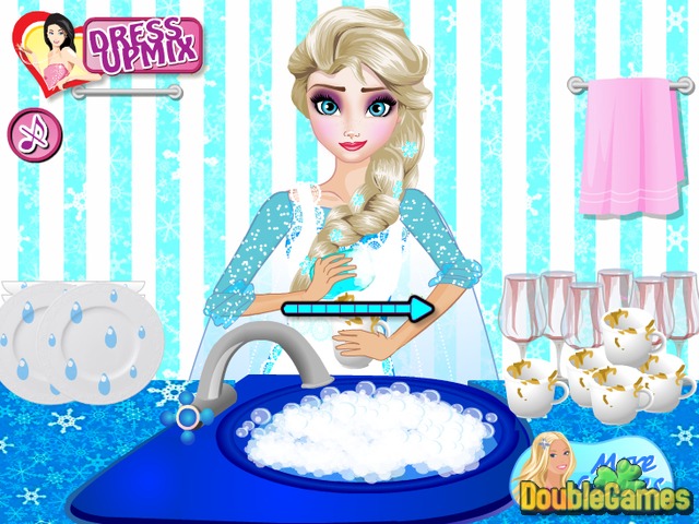 Free Download Elsa Washing Dishes Screenshot 3