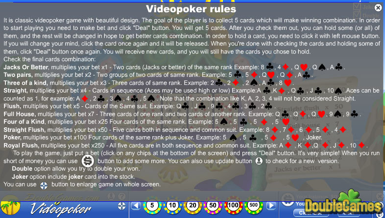 Free Download Island Videopoker Screenshot 1