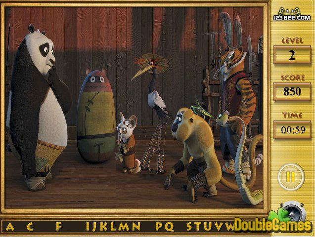 Free Download Kung Fu Panda 2 Find the Alphabets Screenshot 2
