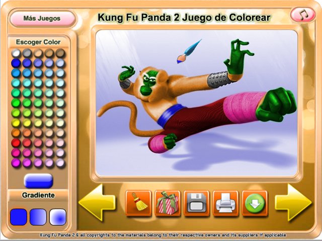 Free Download Kung Fu Panda 2 Juego de Colorear Screenshot 1