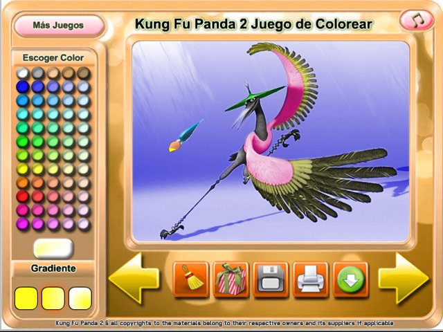 Free Download Kung Fu Panda 2 Juego de Colorear Screenshot 2