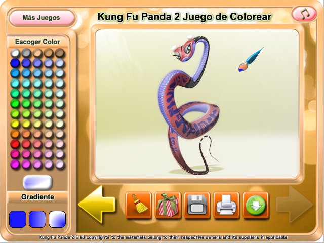 Free Download Kung Fu Panda 2 Juego de Colorear Screenshot 3