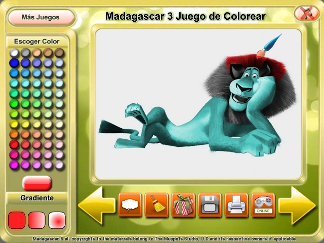 Free Download Madagascar 3 Juego de Colorear Screenshot 1