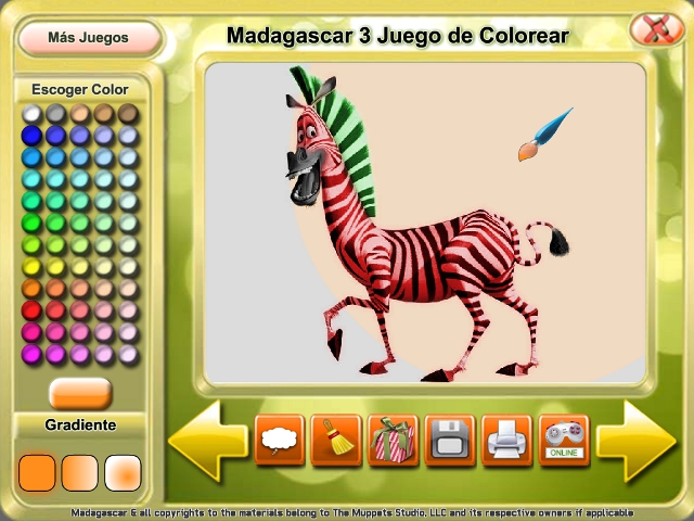 Free Download Madagascar 3 Juego de Colorear Screenshot 2