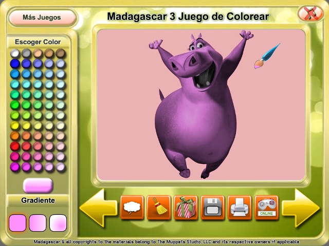 Free Download Madagascar 3 Juego de Colorear Screenshot 3