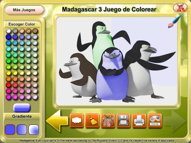 Free Download Madagascar 3 Juego de Colorear Screenshot 4