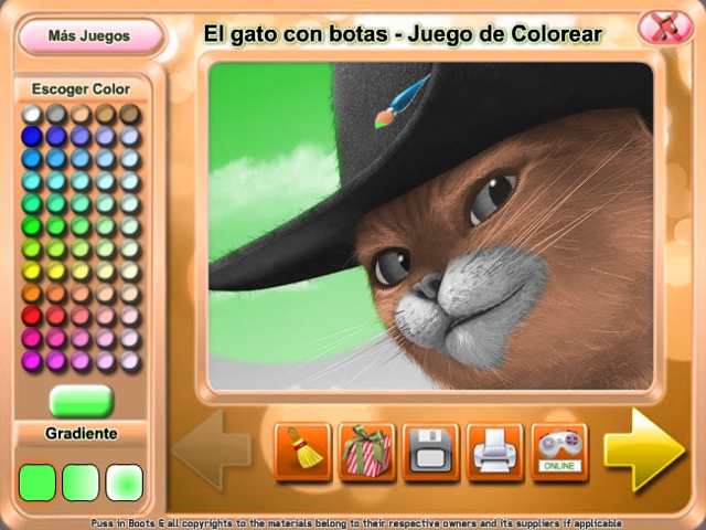 Free Download El gato con botas: Juego de Colorear Screenshot 1