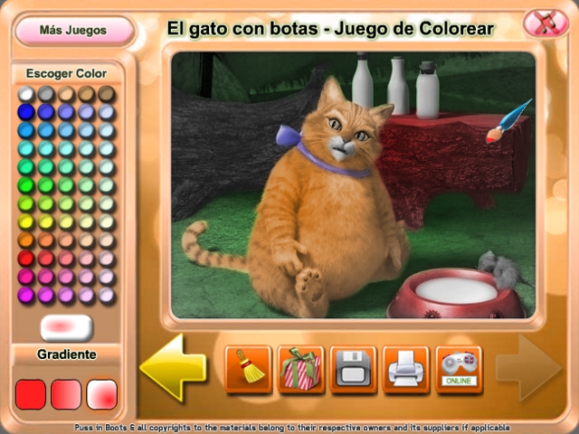 Free Download El gato con botas: Juego de Colorear Screenshot 3