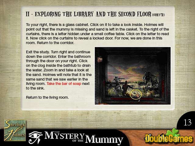 Free Download Sherlock Holmes: The Mystery of the Mummy Strategy Guide Screenshot 2