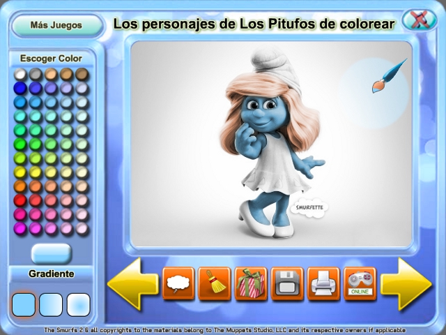 Free Download Los personajes de Los Pitufos de colorear Screenshot 1