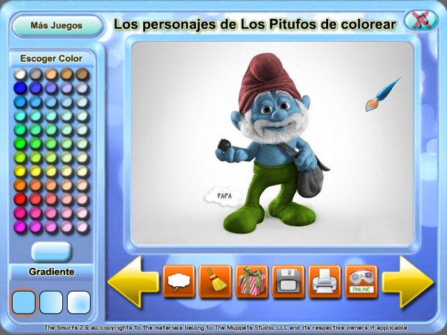Free Download Los personajes de Los Pitufos de colorear Screenshot 2